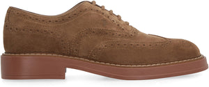 Suede lace-up shoes-1